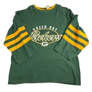 Green Bay Packers Jersey Style 3/4 Length Sleeves NFL Men’s Size XL